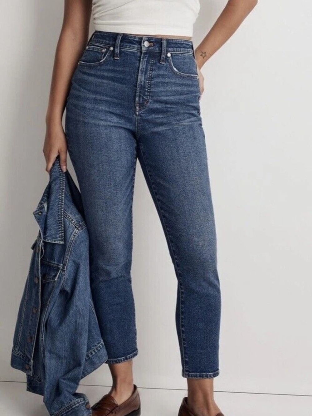 Madewell Curvy Perfect Vintage Jeans 16W High Rise Straight Leg Blue
